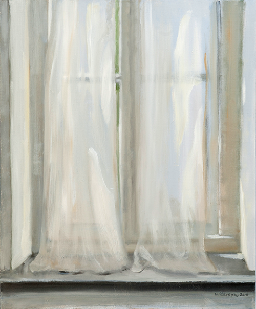 Atelier Window   -   Wil KroonDutch,b.1947-Oil on canvas, 60 x 50 cm.