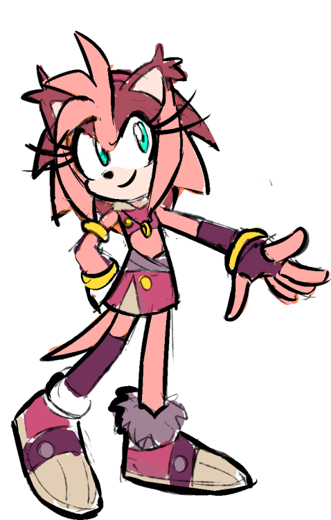 drawloverlala::D Stick / Amy and Sonic /Sticks fusions… just for fun.. XD