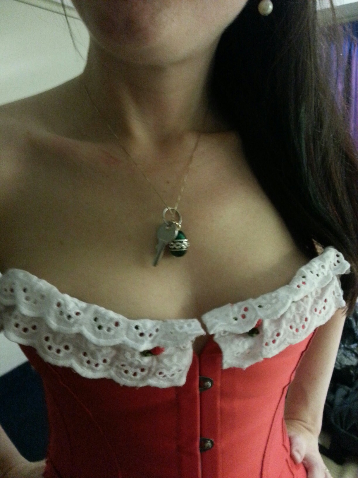 intrigueny:  My Sun &amp; Stars, Krissy, wearing the key to my CB6000 male chastity