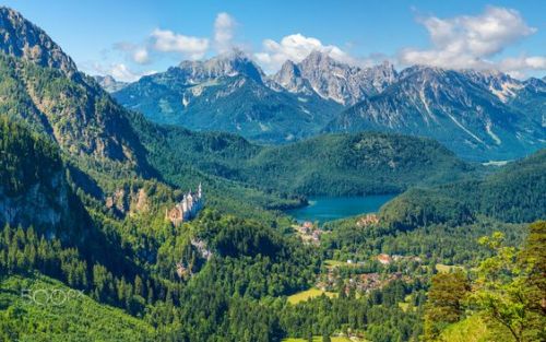 silvaris: Mountain panorama with Neuschwanstein by Martin Morgenweck