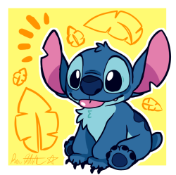 raystar-draws: Aloha E Komo Mai! i spent the majority of this whole thing Just Drawing Stitch’s Ears… over and over in different positions! I have no idea how he was animated xD 