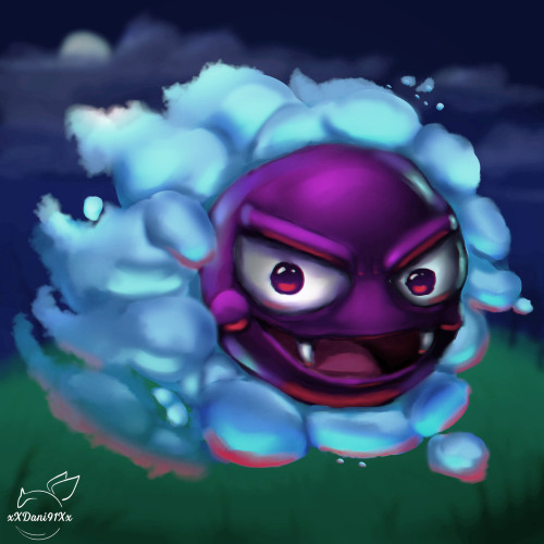 I was inspired to draw a shiny Gastly after the last Pokemon Go Community Day.