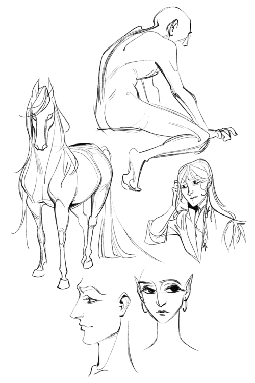 drawnbydana: Warmups!! I haven’t been drawing much at all lately aside from pixel work stuff s