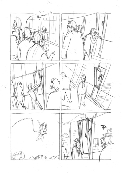 Here are a few excerpts from my bachelor-project in Illustration Fiction. It’s a comic of roughly 70
