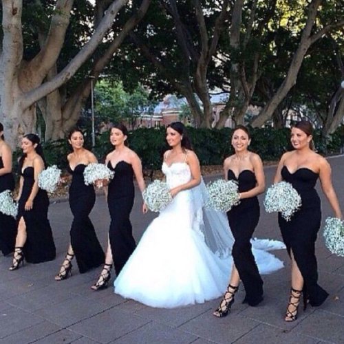 Classy and elegant black and white theme  #bridesmaids #dresses #shop #shopping #beautiful #lovely #