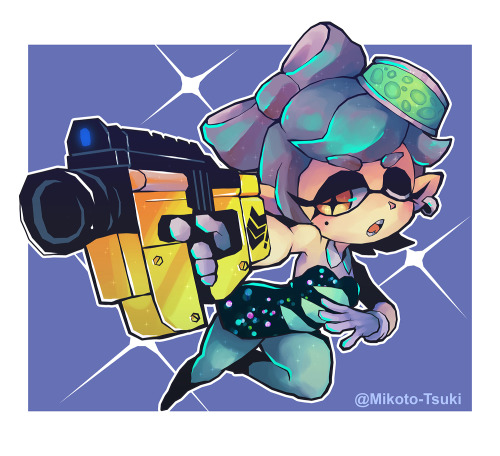 I drew Marie from Splatoon for a collab about Smash Bros. It always makes me happy to draw Spla