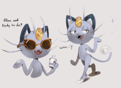 zambiie:  I love alolan meowth   same~ ;9