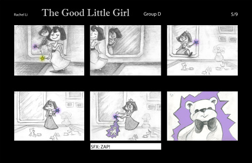 Final story idea developed from the poem “The Good Little Girl”.