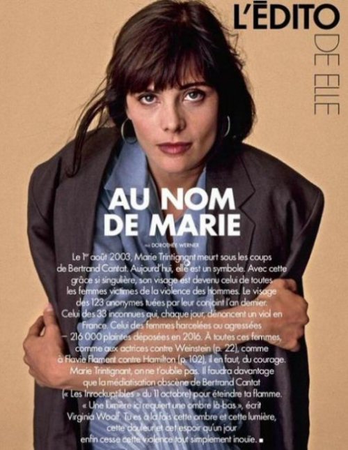 Marie Trintignant, on ne t’oublie pas.| “Au nom de Marie” - Elle