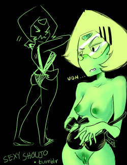 sexyshoujo:  Peridot is having a hard time