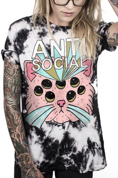 defendorkingdom: Street Style Gothic Tees&Dresses  Cartoon Cat  //  Stay Weird  Anti Social  //  Bad Seed  Red Lip  //  Skull Letter  Moon Light  //  Choker Style  Skull Printed  //  Moon Discount code: BH30 