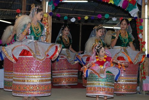 Glimpses of Rasalila dance at ISKCON temple, Imphal, Manipur