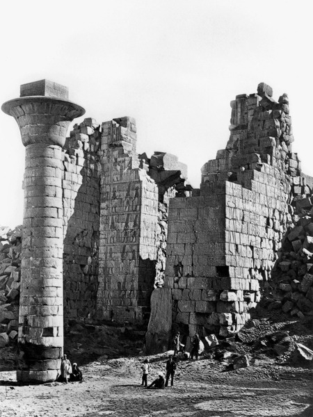 Ruins of Karnak Ruins of Karnak Temple Complex (Ancient Thebes), Luxor. Photographed in 1860s d