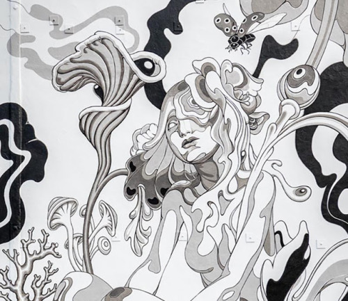 visionary-vandalism: James Jean - Long Beach, CA (Pow! Wow!)