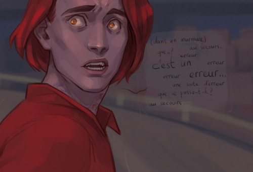 cyberobsessed: decided redraw the start scene of vtmb, but with emotions (sorry about this strange f