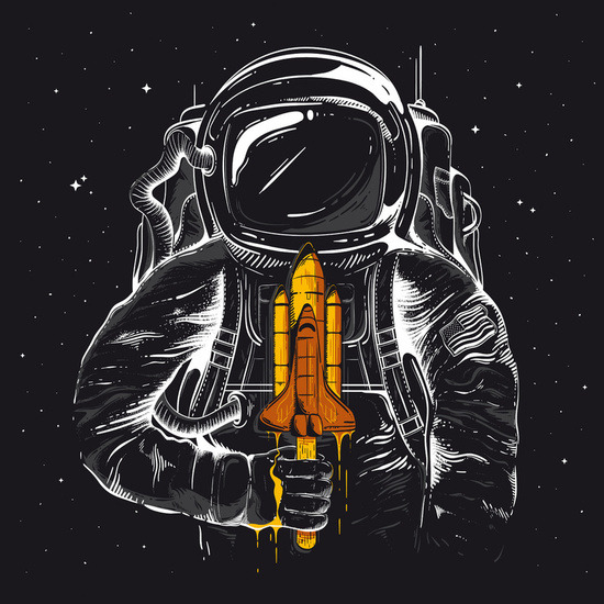 bestof-society6:    ART PRINTS BY ROBERT RICHTER    Galactic Ice Cream   Night Painter 