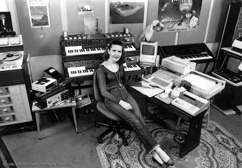 policedronecrashesintopolice:  Whoops, that picture I reblogged earlier was not of Wendy Carlos, but here are some shots of Wendy with some awesome looking synths 