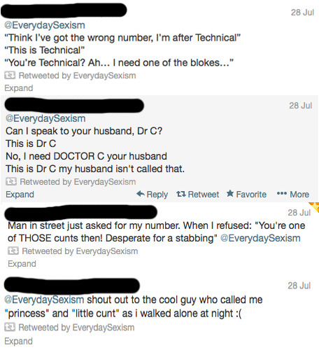 batlock:  ctrayn:  ftzgerald:  A few retweets from the Everyday Sexism twitter page, a project that aims to highlight the daily slights that women and girls suffer.  THIS PISSES ME OFF SO MUCH I WANT TO PUNCH SOMEONE  When I went to help my grandfather