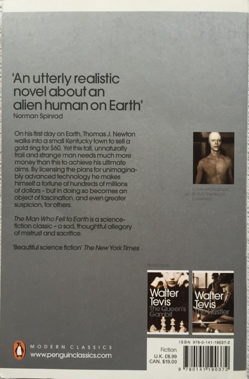 #finishedreading: The Man Who Fell to Earth, by Walter Tevis.