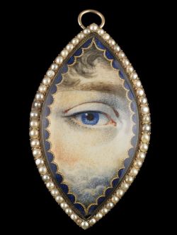 ladylabsinthe:Lover’s eye pendant, 1830.