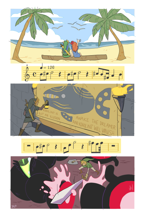jamiedraws:A thing I made for the VCONCERT zine curated by my pal Jaimonster.  A little Link&rs