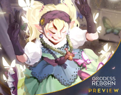 A preview of my piece for @goddesszine, a zine celebrating the women of the LoZ universe!Preorders a