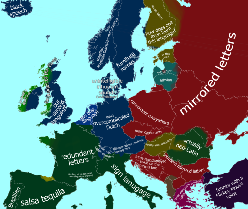 useless-netherlandsfacts: European languages according to the Dutch, taken from r/Europe