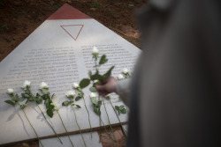 gaywrites:  Yesterday, a park in Tel Aviv unveiled a long-anticipated memorial honoring LGBT people killed in the Holocaust, marking the first specific recognition in Israel for non-Jewish Holocaust victims.   Moshe Zimmermann, a professor from the