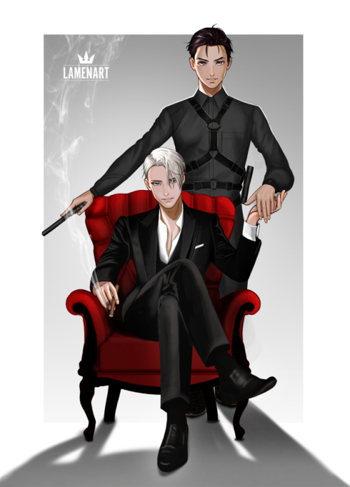 lamenart:  Victuuri Mafia AU - Inspired by Kintsugi ~ @witchsbaneYuuri Katsuki is a hitman burd