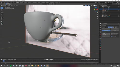 cerasum-chrysanthes: Wanted to share my progress of making a glass cup in blender. I’m still followi