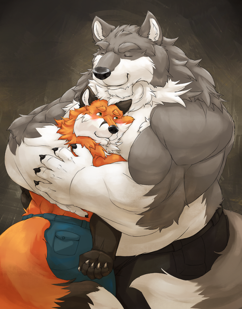 Haven’t done much canine type animals lately so here is a big fluffy wolf giving tight chest snuggle