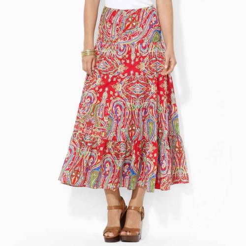 paisley-style:Paisley Tiered Cotton Skirt