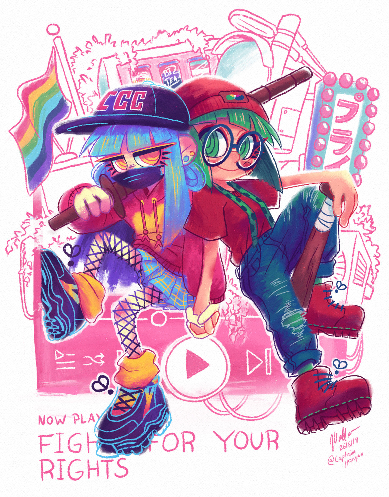 CMYK-chan & RGB-chan
my own original characters inspired by japanese street fashion and the two main colour models!
2018 - 2019 - 2020