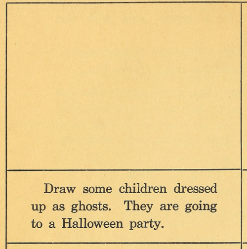 nemfrog: Draw some children dressed up as ghosts. The new work-play books. 1939. How is anybody