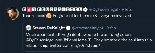 Article from Film Daily | Steven DeKnight twitter | Dan Feuerriegel twitter | 