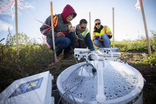 Cassandra Champagne (right), Graduate Student Research Assistant in Civil and Environmental Engineer