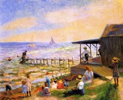 artishardgr:  William James Glackens - Beach Side 1913 