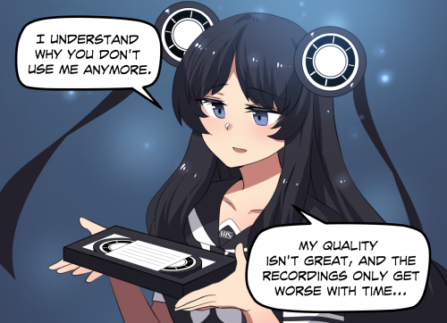 merryweather-comics:Goodbye VHS-Chan…I’ll never say goodbye to VHS-Chan.