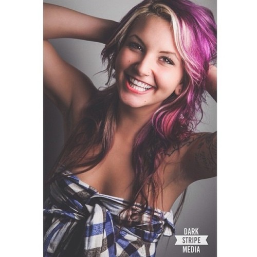 ph4ntasmag0ria:  Idk why you guys like my smile but here ya go. What can I say, @11sies & @darkstripemedia make me all cheesey 😋💕 #darkstripemedia #suicidegirl #circasuicide #smiling #laughing #purplehair #iloveflannels 