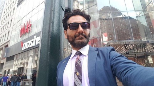 Cas in New York via his Twitter.How is it possible for this man to always look good?