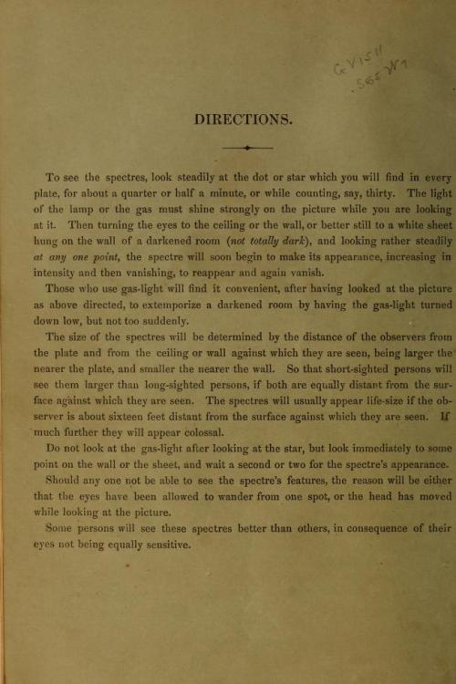 heaveninawildflower: ‘Wonderful Spectral Illusions.’ Published 1872 by L. A, Walker. The