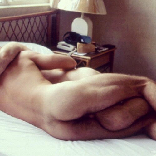 Gay naked cuddle in bed