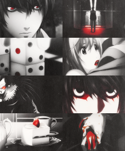 soshyfied:  death note   red    You’re asking me why? I did it cause I was bored.    