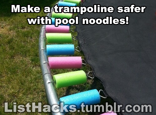 rockhardgeologist:  listhacks:  Pool Noodle Hacks -  If you like this list follow ListHacks for more     I don’t care how efficient or cost effective this is, I will NOT be the pool noodle guy. I won’t have my kids become social outcasts because the