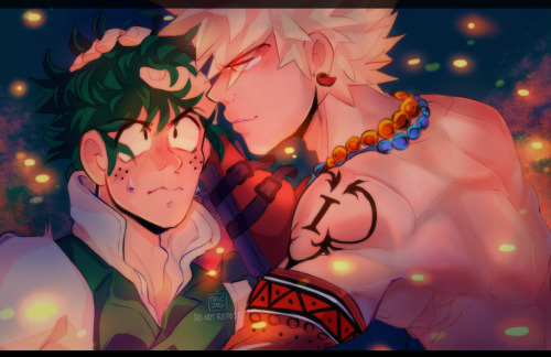  @twinstarsweek Day 1 - Catching fireflies Kacchan caught himself something a little bit e