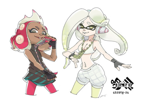 Been drawing some splat girls&hellip;Porl birthed by @josieokami :https://josieokami.tumblr.com/post