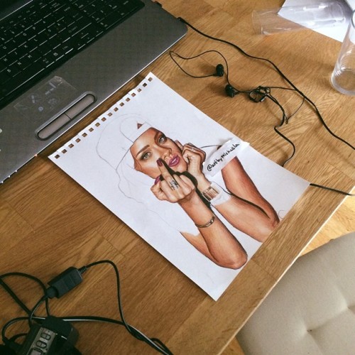 XXX escape-to-art:  Rihanna process By @artbymichaela photo