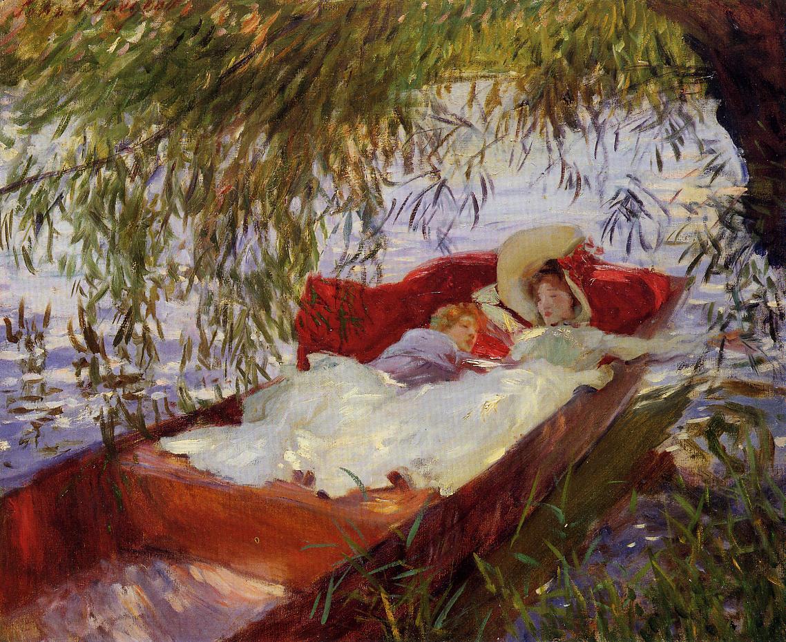 Two Women Asleep in a Punt under the Willows, John Singer Sargent, 1887