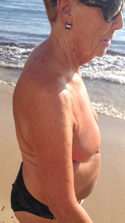 agingwomenlove: No need to worry granny, let my hands be your bikini top.