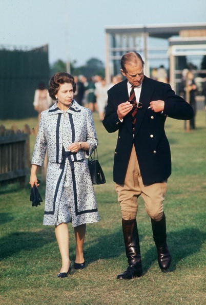 holdhard:  The Queen and Prince Philip at Guards Polo Club 20th June 1975.Photo by Tim Graham/Getty Images.